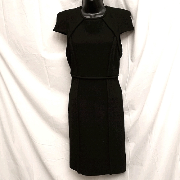 Tibi Dresses & Skirts - NWOT TIBI Black Wool Dress with Cap Sleeves